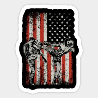 USA Flag MMA Mixed Martial Arts Sticker